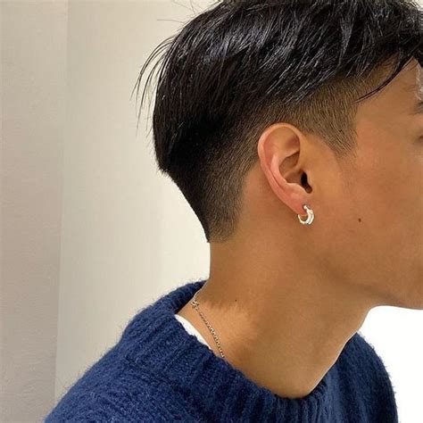 middle part mullet|middle part with taper fade.